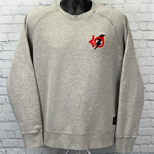 Kevin Durant Nike Sweatshirt Gray KD Logo NBA Basketball Crewneck XL X-Large
