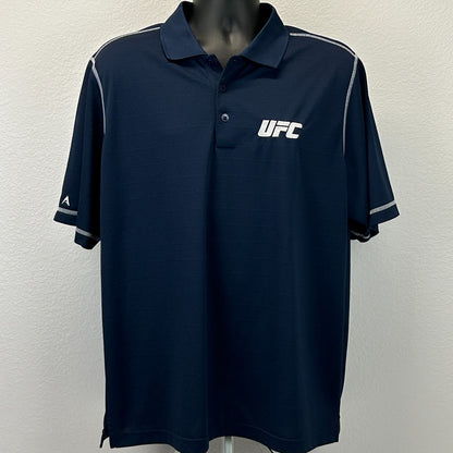 UFC Polo Shirt MMA Mixed Martial Arts Golf Short Sleeve Antigua Blue XL X-Large