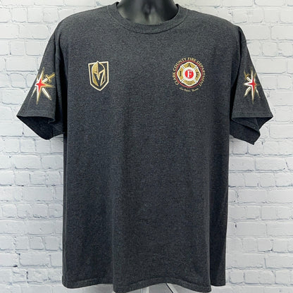 Las Vegas Golden Knights Clark County Fire Dept T Shirt Fireman Gray XL X-Large