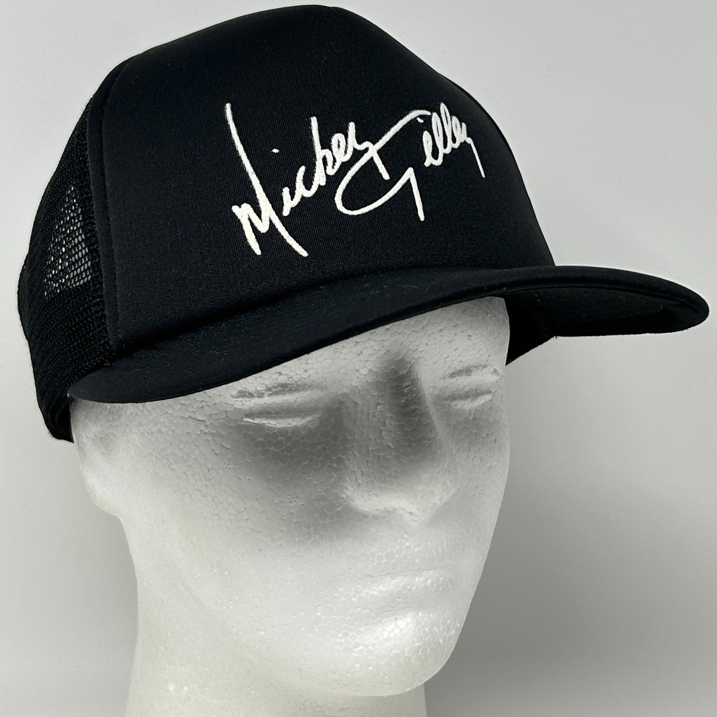 Vintage 80s Mickey Gilley Trucker Hat Baseball Cap Country Mesh Snapback Black