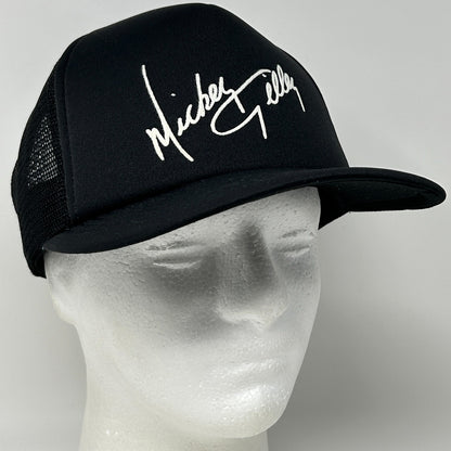 Vintage 80s Mickey Gilley Trucker Hat Baseball Cap Country Mesh Snapback Black