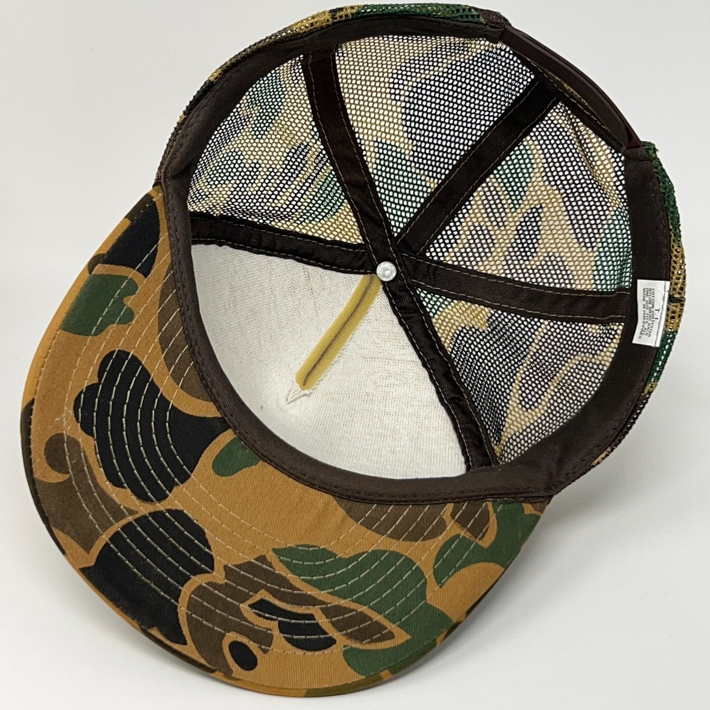 Vintage El Capitan Casino Trucker Hat Baseball Cap Camo Iraq War Snapback Beige