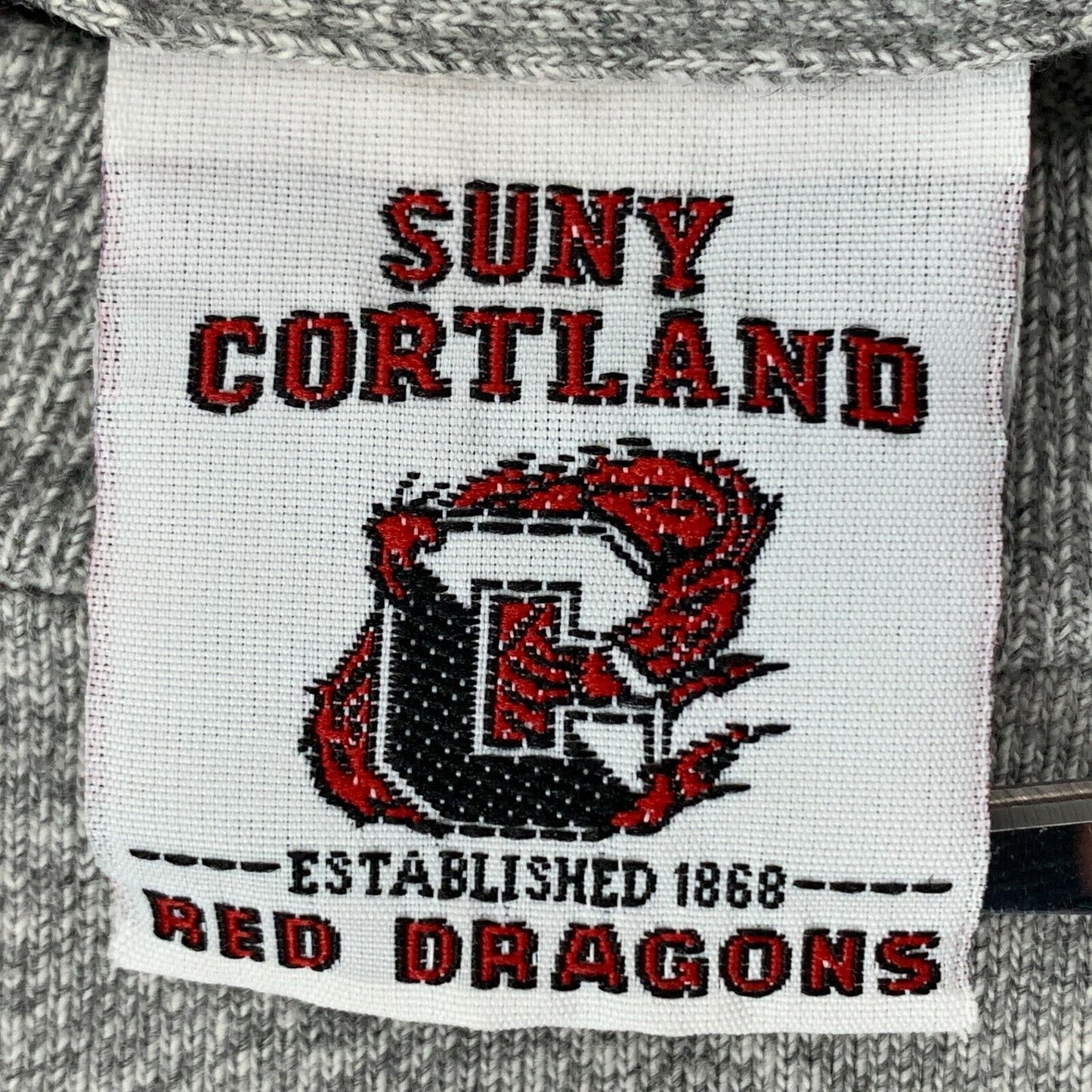 SUNY Cortland Rugby Vintage 90s T Shirt Red Dragons University New York Large