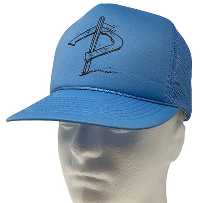 Gorra de béisbol con diseño de herraduras Ringer, estilo vintage, de malla, estilo años 80, color azul