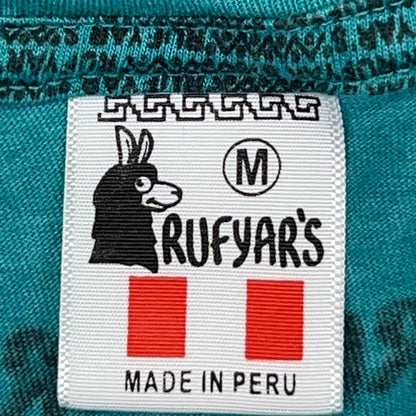 Rufyars Calendario Nazca Nasca Peru Zodiac Unisex Tee Teal Double Sided M Medium