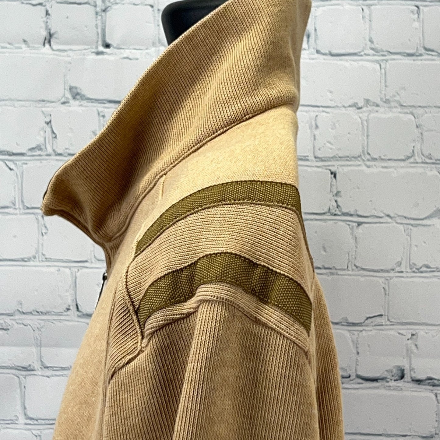 Tiger Woods Collection 1/4 Quarter Zip Sweater Beige Nike Golf Mens XXL 2XL