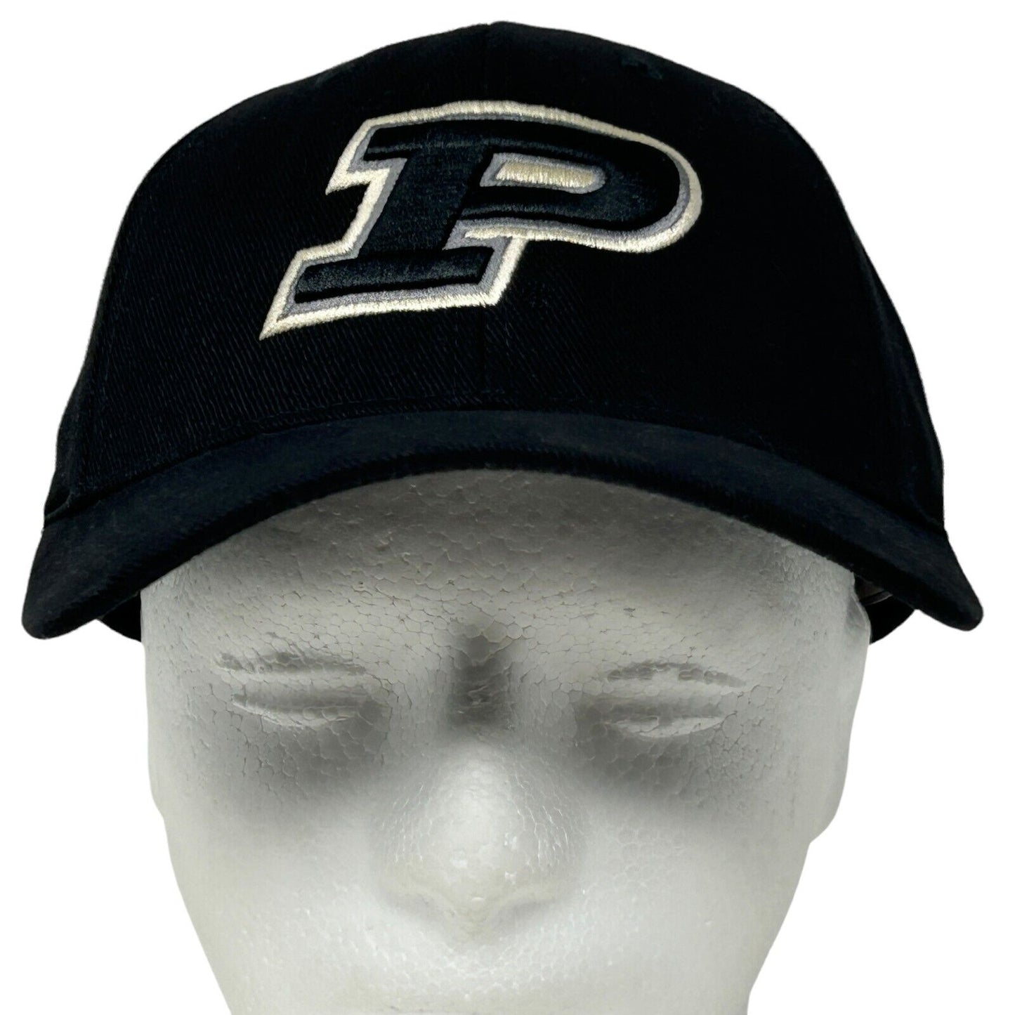 Gorra de béisbol de seis paneles con correa trasera negra de los Boilers de la Universidad de Purdue de la NCAA