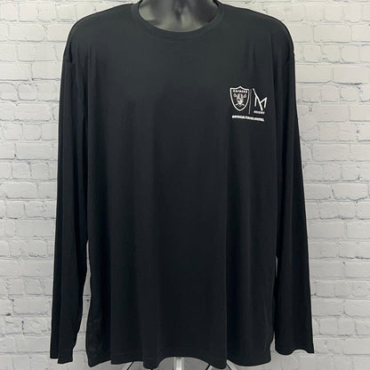 Las Vegas Raiders M Resort T Shirt 2XL XXL Black Long Sleeve Casino Dunbrooke