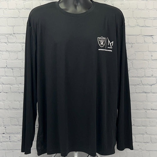 Las Vegas Raiders M Resort T Shirt 2XL XXL Black Long Sleeve Casino Dunbrooke