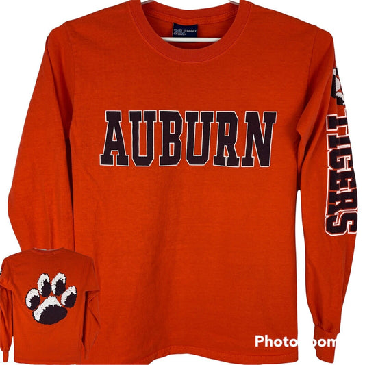 Vintage Auburn University Tigers T Shirt Mens Small College Football 90s Orange