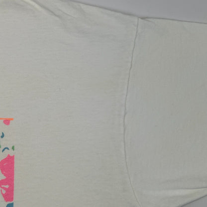 Vintage 90s Dalmatian Dog Crop Top T Shirt Made In USA White Tee XL X-Large