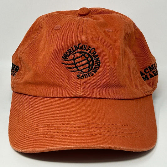 World Golf Championships Dad Hat Cap Bridgestone Invitational Golfing Orange - Neon Vintage