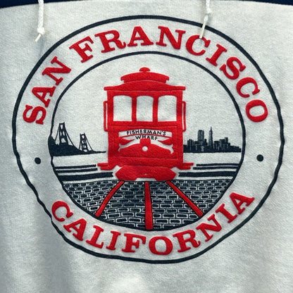 Vintage San Francisco California Sweatshirt Medium 90s Trolley Car Mens White