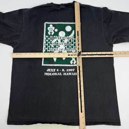 Vintage 90s Silverwings Volleyball Tournament T Shirt Molokai USA Black L Large