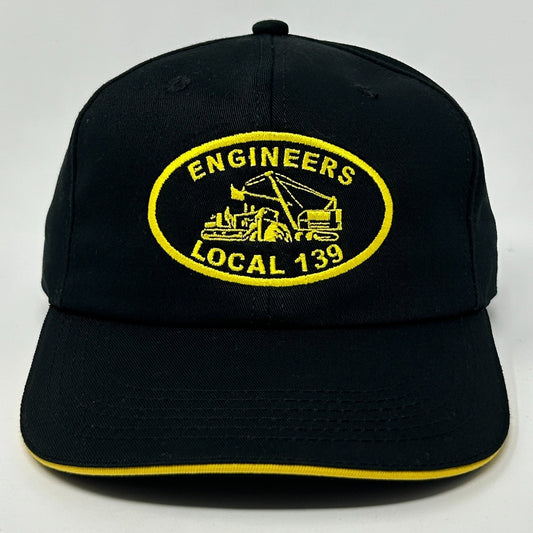 Vintage 90s Engineers IUOE Local 139 Hat Baseball Cap Wisconsin Snapback Black