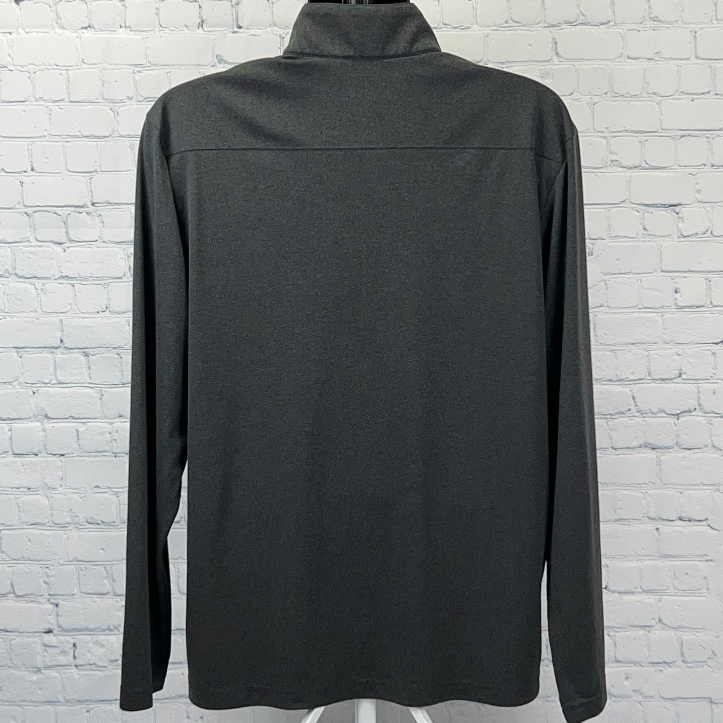 NFL Pro Bowl Logo 1/4 Quarter Zip Mock Neck Shirt Long Sleeve Gray XL X-Large