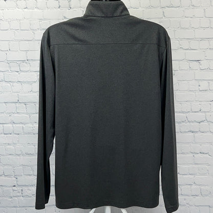 NFL Pro Bowl Logo 1/4 Quarter Zip Mock Neck Shirt Long Sleeve Gray XL X-Large