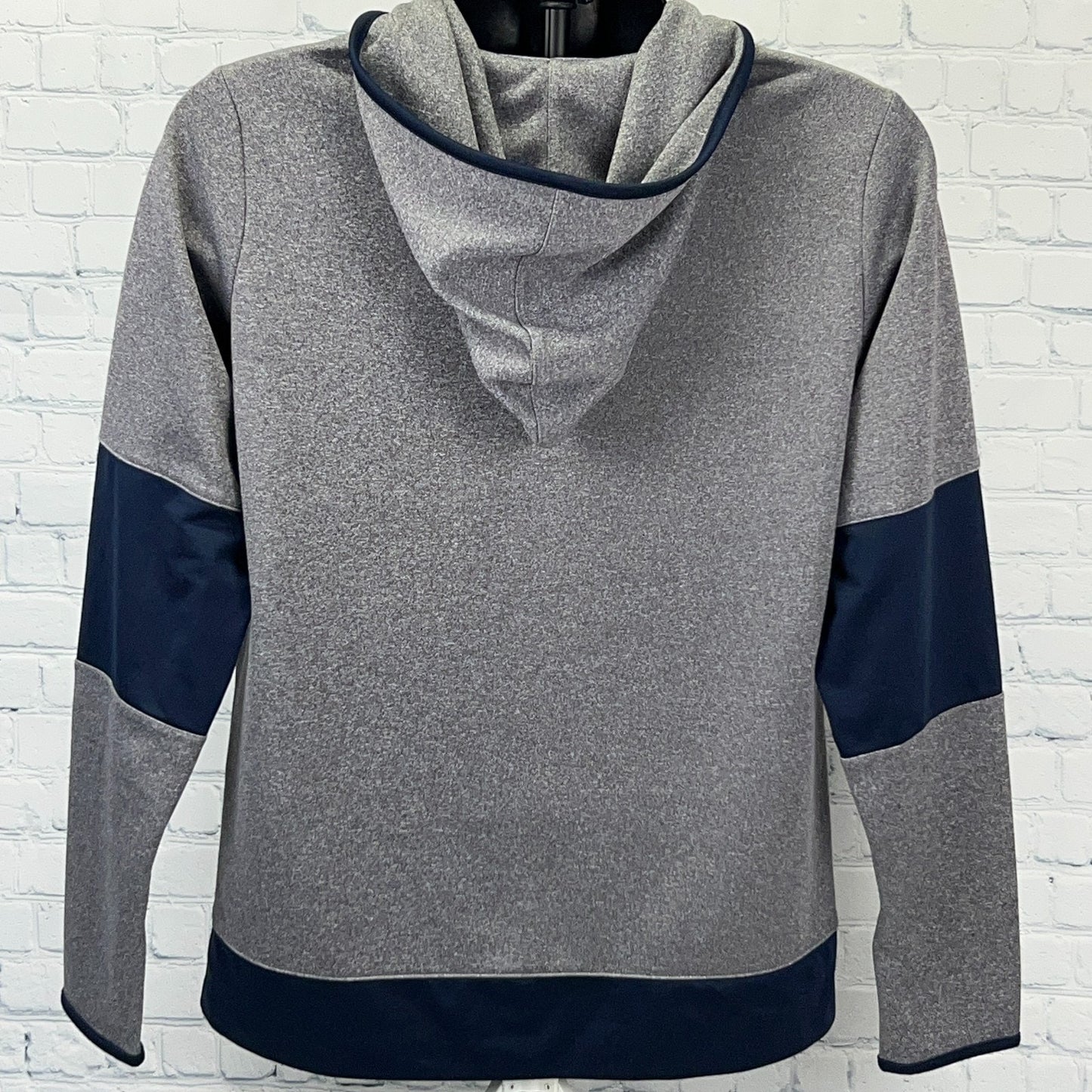 Georgia Tech GT Yellow Jackets Hoodie Champion Full Zip Thumb Holes Gray L Large