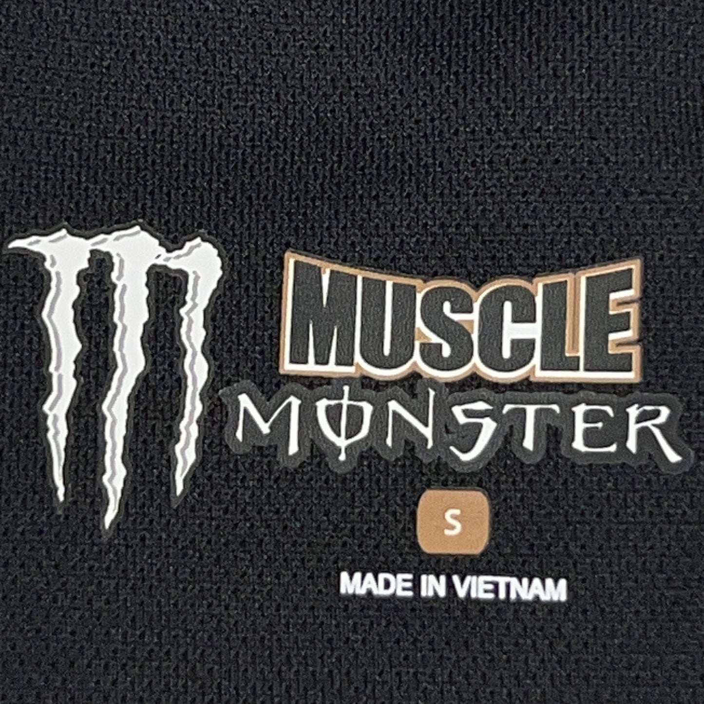 Muscle Monster Energy Logo Polo Shirt S Small Black Short Sleeve Polyester Drink