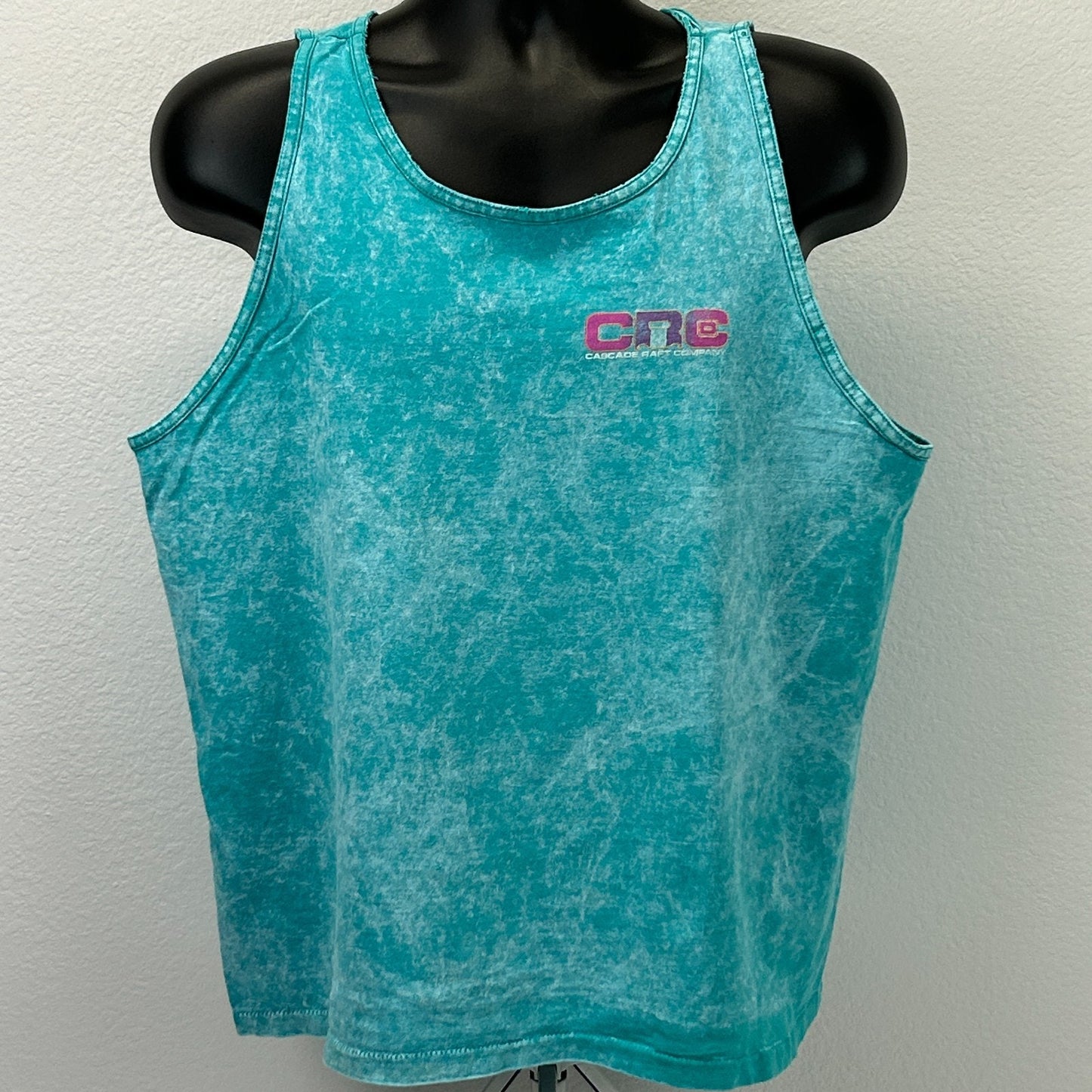 Vintage Cascade Raft Company Payette River Tank Top Shirt Mens Large Blue Idaho