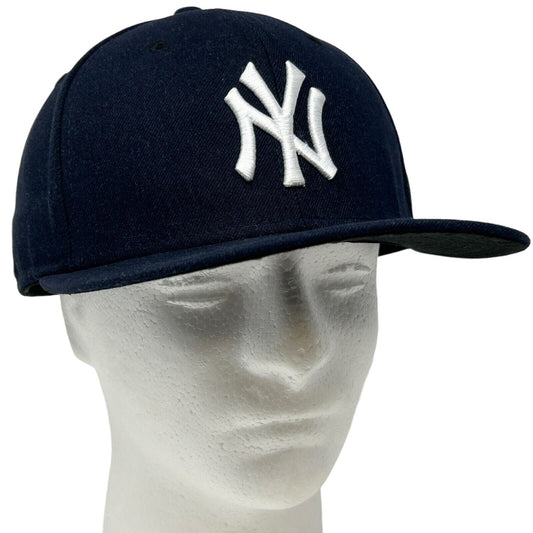 New York NY Yankees Hat Blue New Era 59Fifty Cool Base MLB Baseball Cap 7 3/8