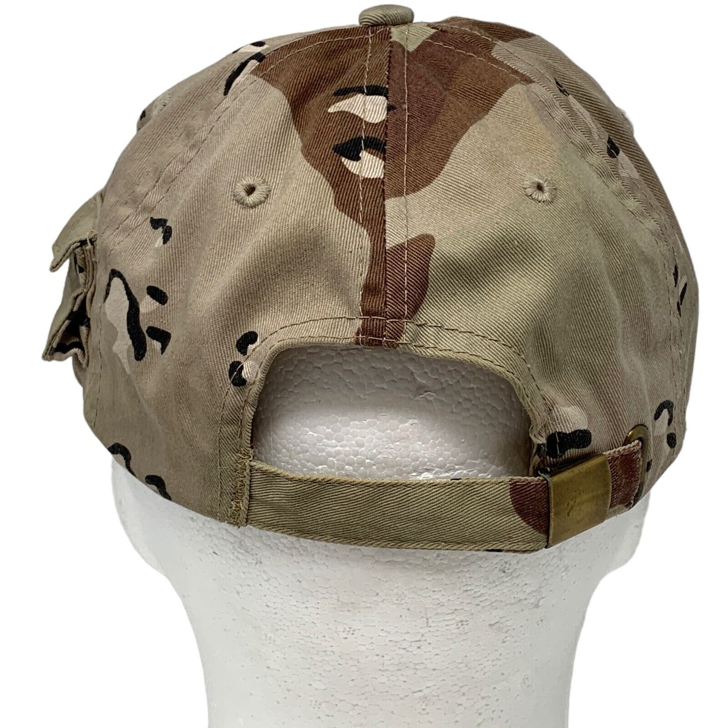 Sombrero Strapback con bolsillo de camuflaje Gorra de béisbol de seis paneles del ejército militar color beige cielo