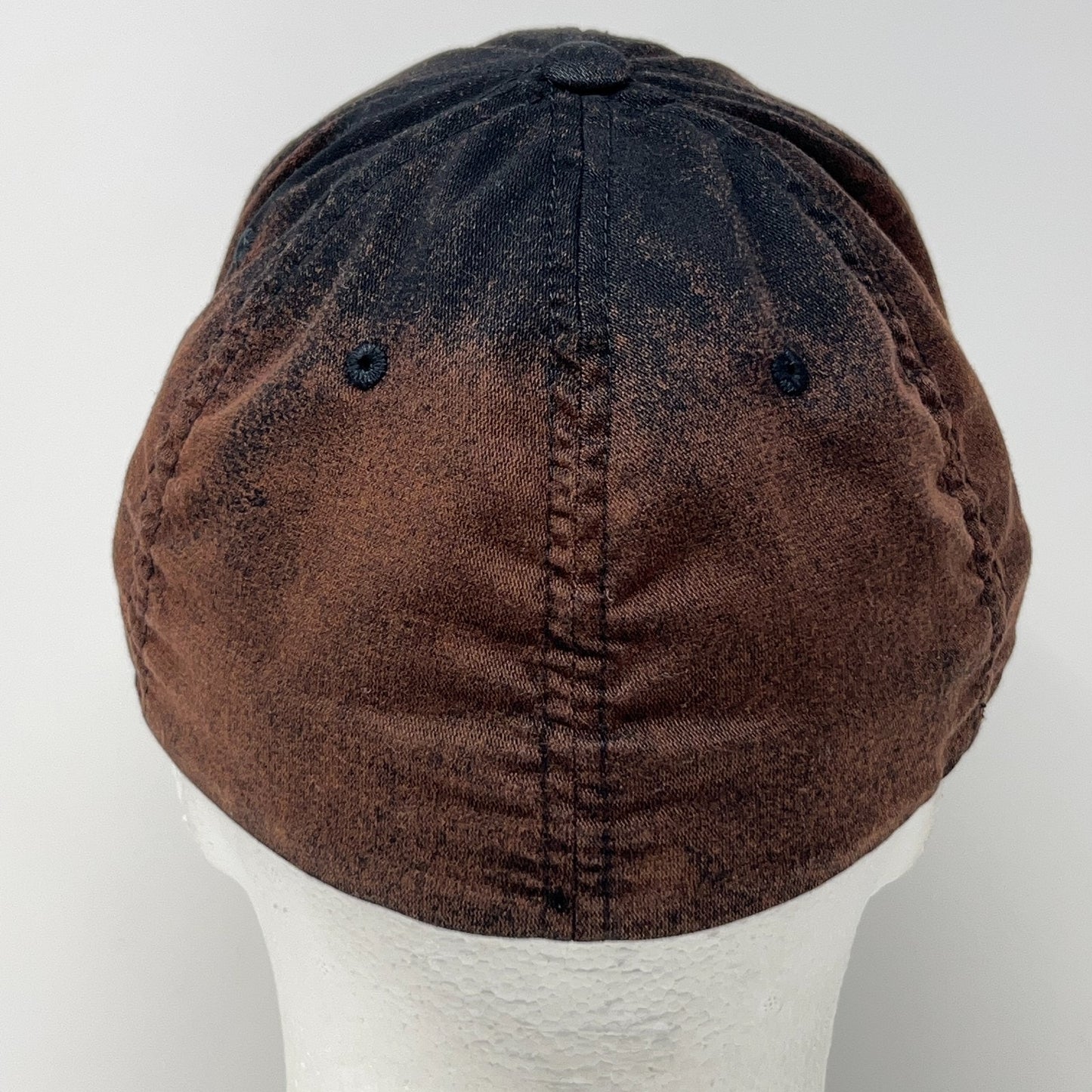 Quiksilver Hat Baseball Cap Surfer Surfing Bleach Spotted Brown FlexFit L-XL