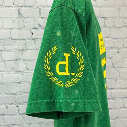 University of Diamond Supply Co T Shirt Streetwear Self Education Green L Large