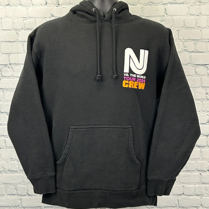 NJ vs The World Tour Crew Hoodie Senses Fail Saves The Day EMO Black M Medium