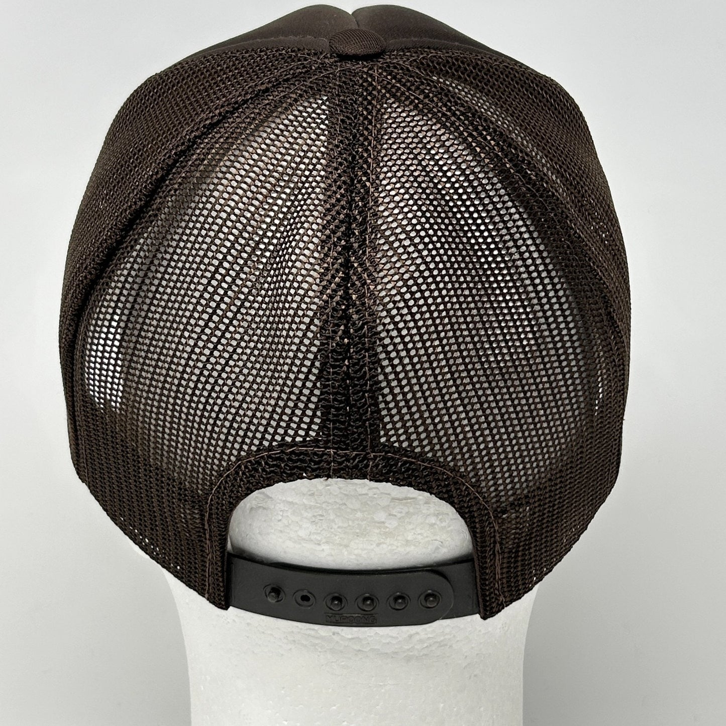 Vintage Midway Rent All Trucker Hat Cap Brown 80s Foam Front Mesh Snapback Rope