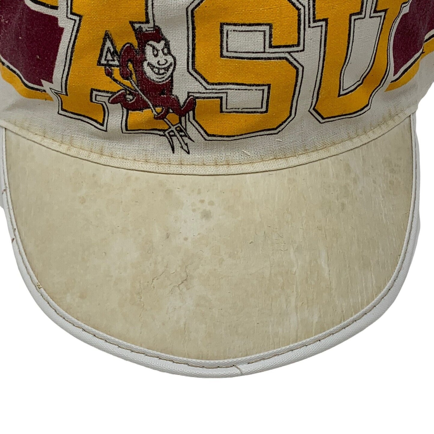 ASU Sun Devils Vintage Painters Hat Baseball Cap Arizona University White 7 3/8