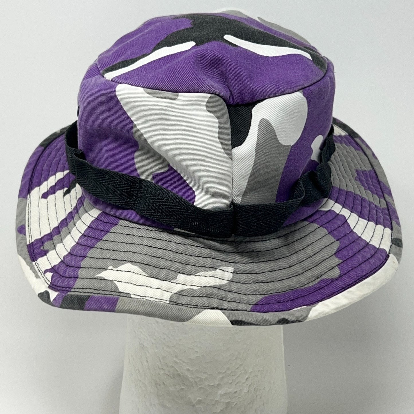 Camouflage Bucket Hat Purple Military Army Camo Fishermans Hat Pail Hat S-M