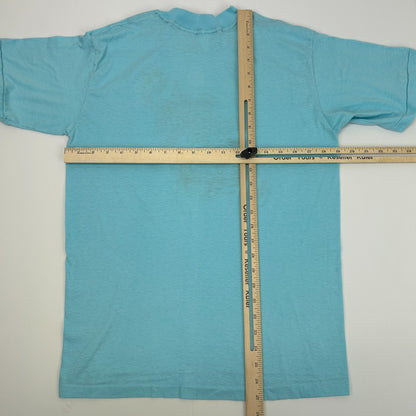 Vintage Northern Cardinal Birds T Shirt Mens M Medium Blue 80s Eureka Springs