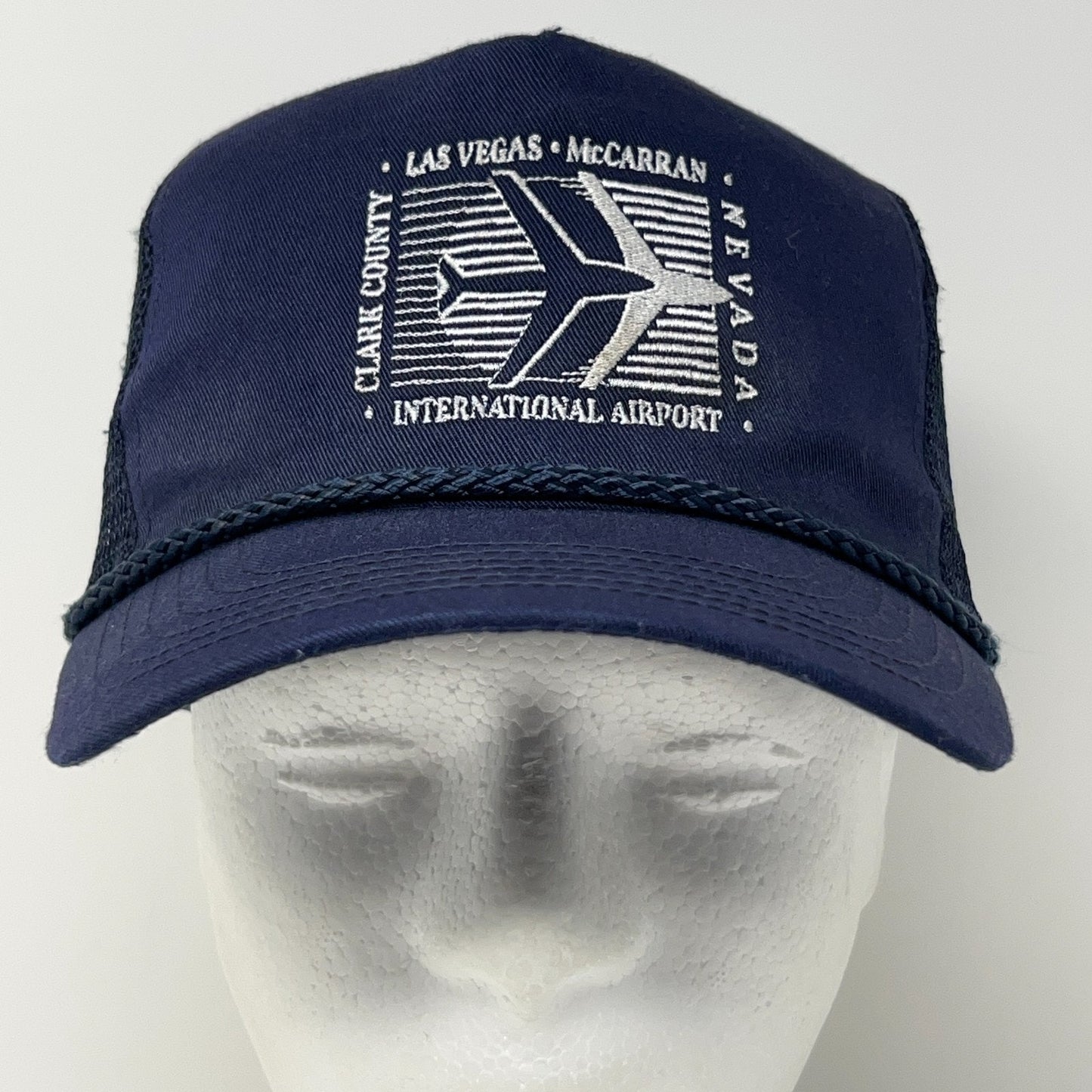 Vintage McCarran International Airport Hat Baseball Cap Las Vegas Snapback Blue