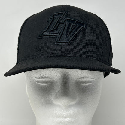 Las Vegas Aviators Hat Baseball Cap MiLB New Era Wool Black On Black Fitted 7 - Neon Vintage