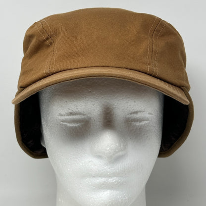 Broner Canvas Trapper Hat Baseball Cap Hunter Hunting Ear Flap Brown L Large - Neon Vintage