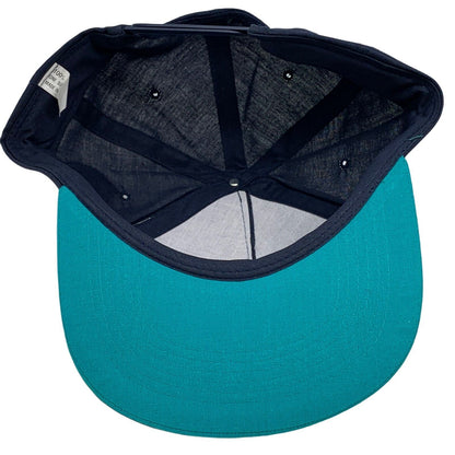 Gorra de béisbol vintage Erie Haven Concrete con diseño de camión mezclador de cemento azul