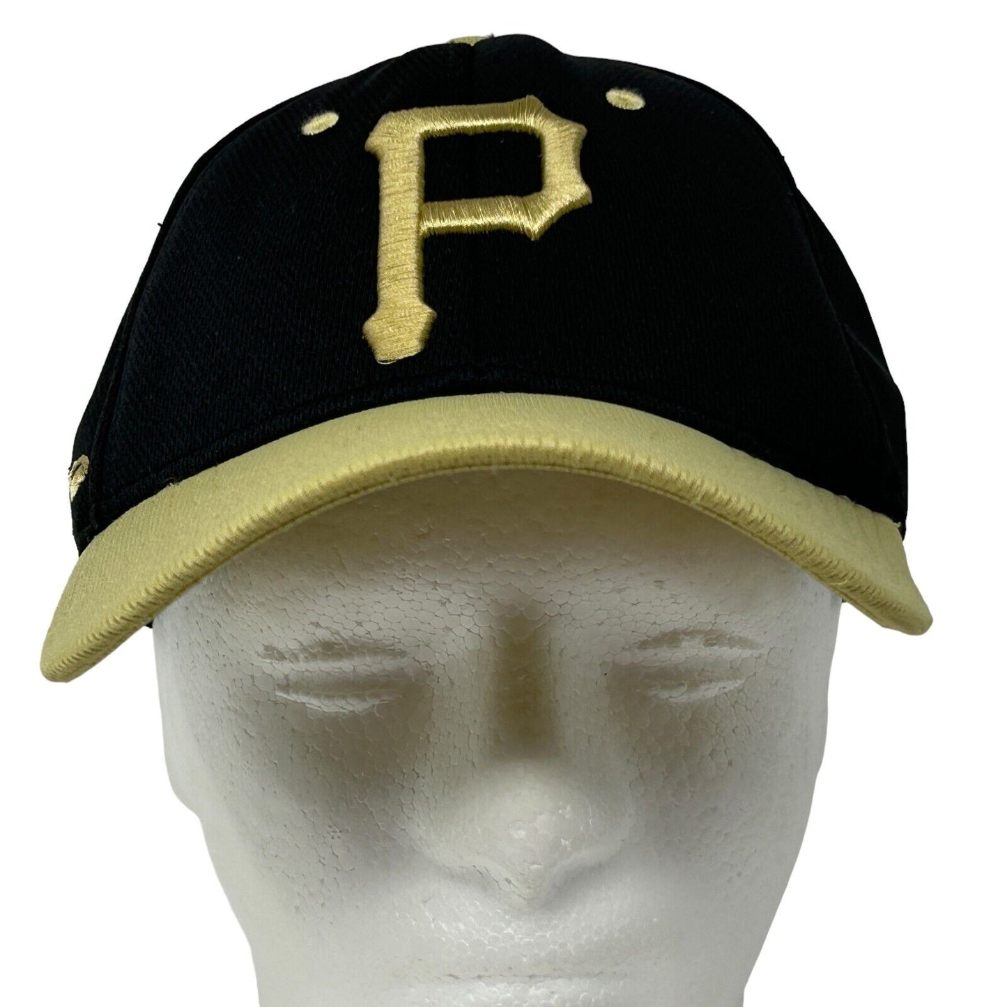 Pittsburgh Pirates Hat Black MLB Six Panel Baseball Cap Flex Fitted S/M