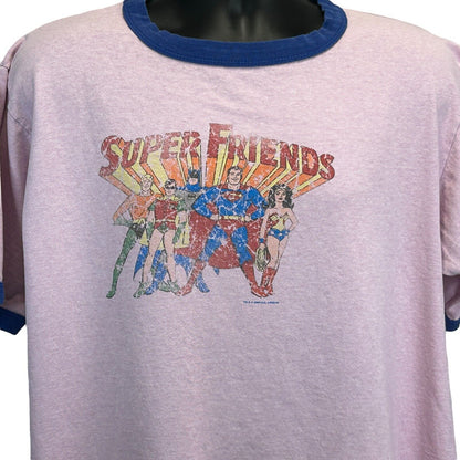 Super Friends DC Comics Vintage Y2Ks T Shirt XL Justice League of America Tee