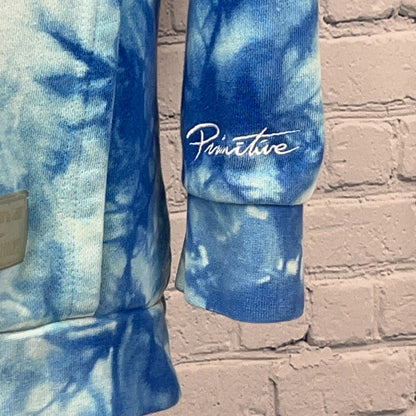 Primitive x Dragon Ball Super Hoodie S Small Hooded Sweatshirt Blue Tie Dye