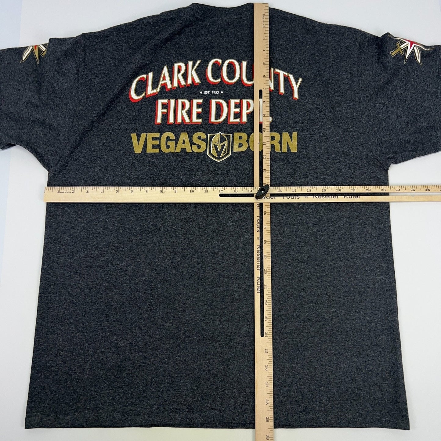 Las Vegas Golden Knights Clark County Fire Dept T Shirt Fireman Gray XL X-Large