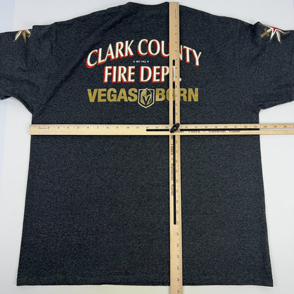 Las Vegas Golden Knights Clark County Fire Dept T Shirt Fireman Gray XL X-Large