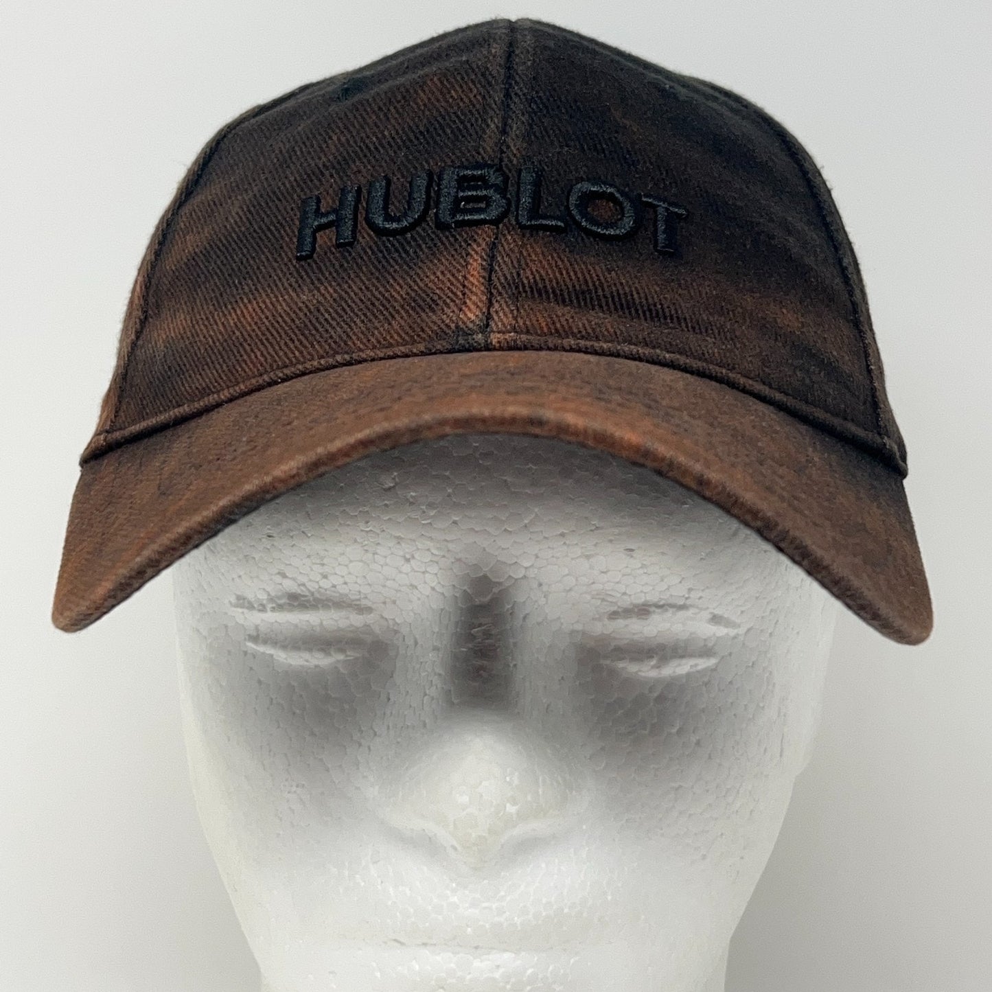 Hublot Watch Hat Baseball Cap Wristwatch Logo 6 Panel Bleached Snapback Black