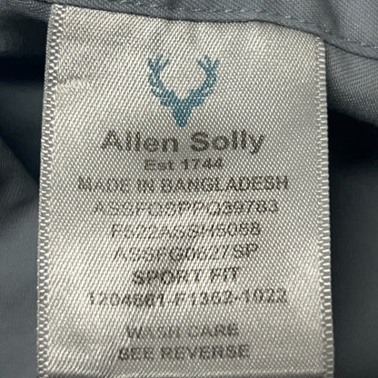 Allen Solly Blue Button Up Shirt Size 42 L Large Long Sleeve Pocket Stag Logo