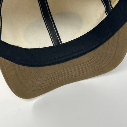Vintage 90s Bandag Tires Hat Baseball Cap Interstate Tire Co Snapback Beige USA - Neon Vintage