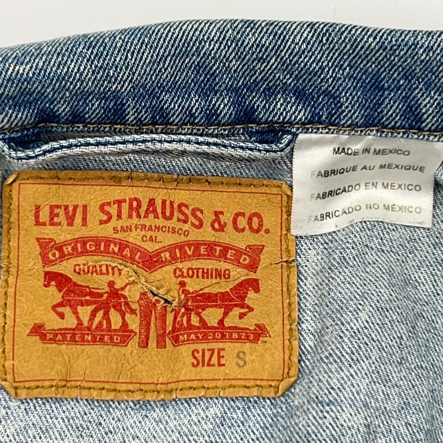 Levis Acid Wash Denim Jean Trucker Jacket S Small Cloud Blue Type III 72334-0225