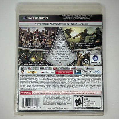 Lot of 2 PS3 Video Games Deus Ex Human Revolution & Assassins Creed Brotherhood
