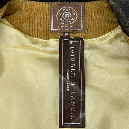 Double D Ranch Corduroy Jacket Ranchwear Western Cowgirl Beige Womens M Medium