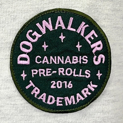 Dogwalkers Cannabis Pre-Rolls Sweatshirt Womens L Large Gray Crewneck Patch