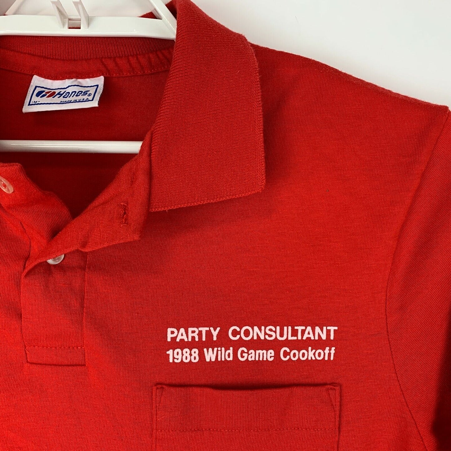 Wild Game Cookoff Party Consultant Vintage 80s Polo T Shirt Made In USA Medium